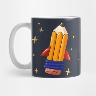 Pencil Rocket Mug